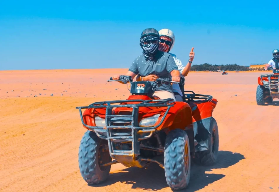 Quad Bike Safari tour in the Hurghada desert.