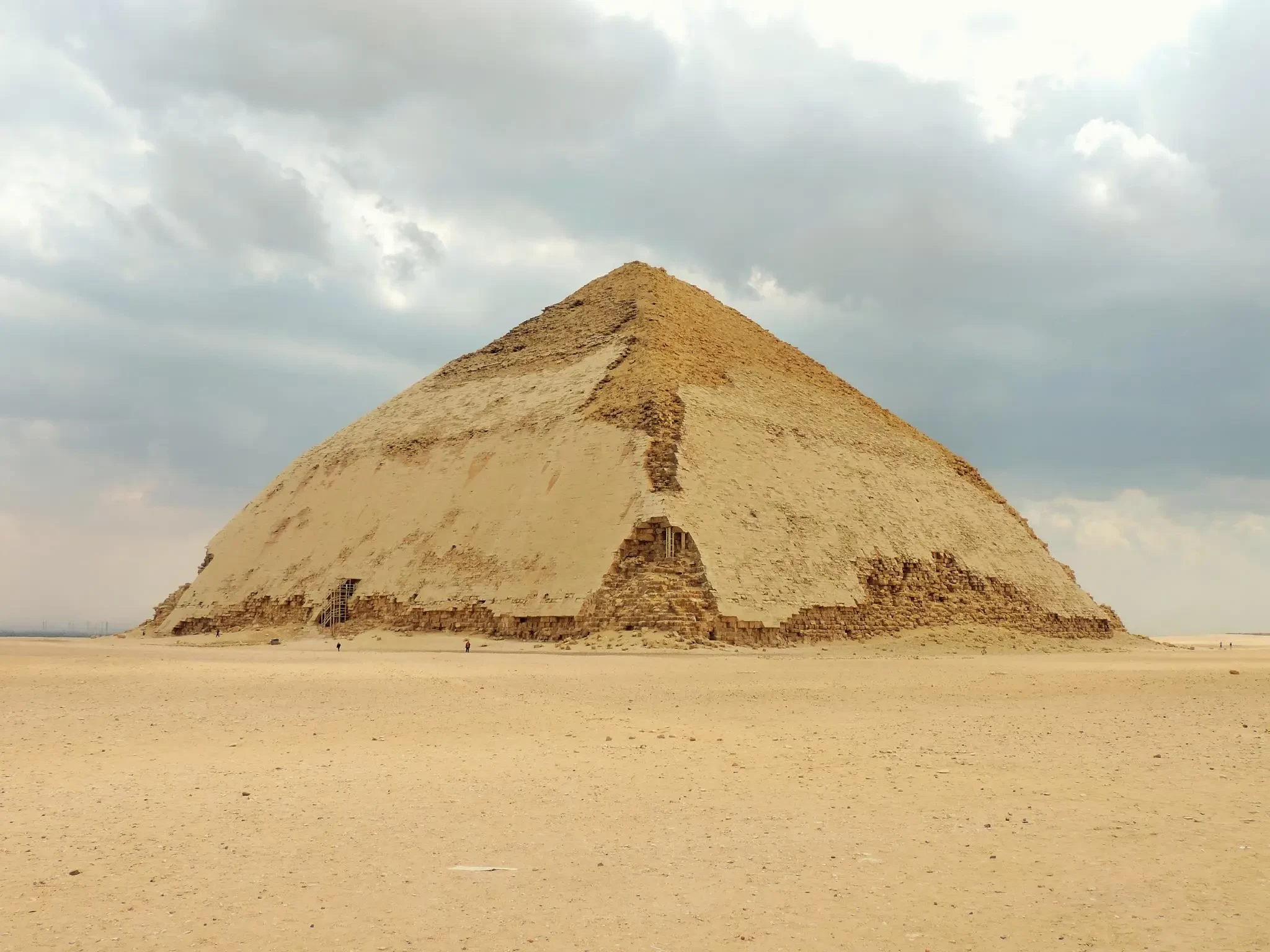 Dahshur Egypt pyramids with ancient structures in the desert landscape