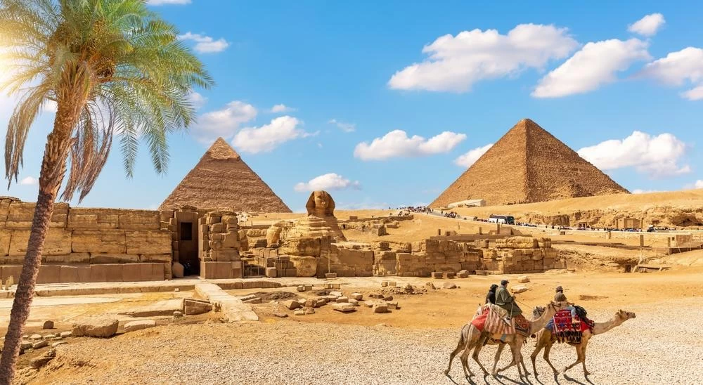 the Giza Pyramids