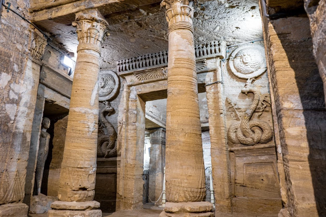 the Catacombs of Kom El Shokafa