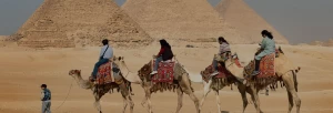 Camel ride around the pyramids