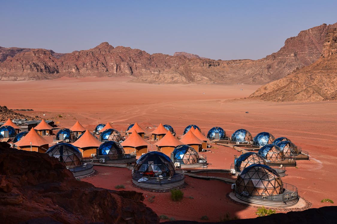 Wadi Rum, sometimes called the Valley of the Moon, looks just like another planet when you find yourself there with the stunning wilderness that stretches far and wide across the desert