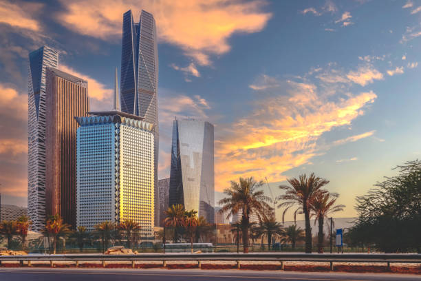 The Kingdom Centre with its sky bridge and unique design stands tall against its towering buildings to provide visitors with views of the city.